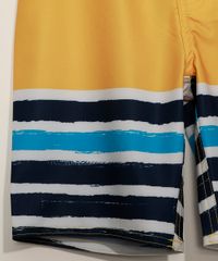 Bermuda-Surf-Infantil-com-Listras-e-Cordao-Amarela-9973424-Amarelo_4