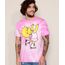 Camiseta-Masculina-Lisa-Simpson-Patinadora-Estampada-Tie-Dye-Manga-Curta-Gola-Careca-Rosa-9973598-Rosa_1