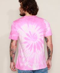 Camiseta-Masculina-Lisa-Simpson-Patinadora-Estampada-Tie-Dye-Manga-Curta-Gola-Careca-Rosa-9973598-Rosa_4