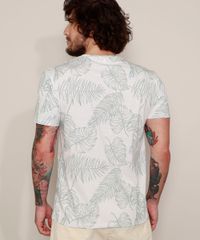 Camiseta-Masculina-Estampada-de-Folhagem-Manga-Curta-Gola-Careca-Branca-9973634-Branco_4