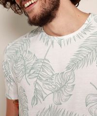 Camiseta-Masculina-Estampada-de-Folhagem-Manga-Curta-Gola-Careca-Branca-9973634-Branco_5