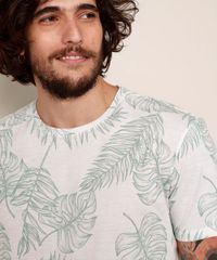 Camiseta-Masculina-Estampada-de-Folhagem-Manga-Curta-Gola-Careca-Branca-9973634-Branco_6
