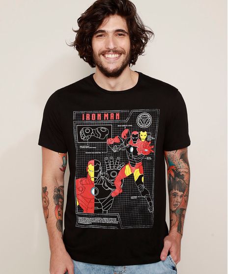 Camiseta-Masculina-Homem-de-Ferro-Sketch-Manga-Curta-Gola-Careca-Preta-9974306-Preto_1