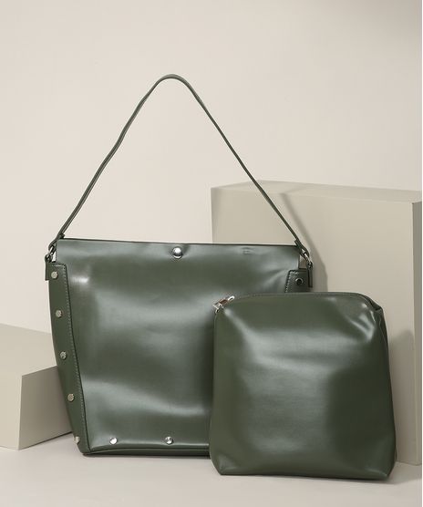 Bolsa-Feminina-Habo-Grande-com-Tachas---Necessaire-Verde-Militar-9913774-Verde_Militar_1