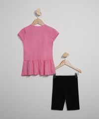 Conjunto-Infantil-de-Blusa-Lol-Surprise-com-Glitter-Manga-Curta-Rosa---Bermuda-Biker-Preta-9965406-Preto_2