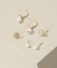Kit-de-3-Brincos-Femininos-Pequenos-com-Perola-Dourado-9976389-Dourado_2
