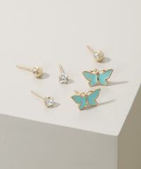 Kit-de-3-Brincos-Femininos-Pequenos-Dourado-9976484-Dourado_2
