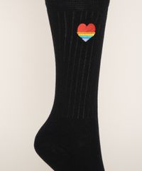 Meia-Feminina-Cano-Alto-com-Bordado-de-Coracao-Preta-9973640-Preto_3
