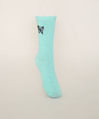 Meia-Feminina-Cano-Alto-com-Bordado-de-Borboleta-Verde-9973641-Verde_1