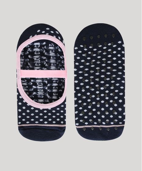 Meia-Feminina-Sapatilha-Estampada-Poa-Azul-9970908-Azul_1