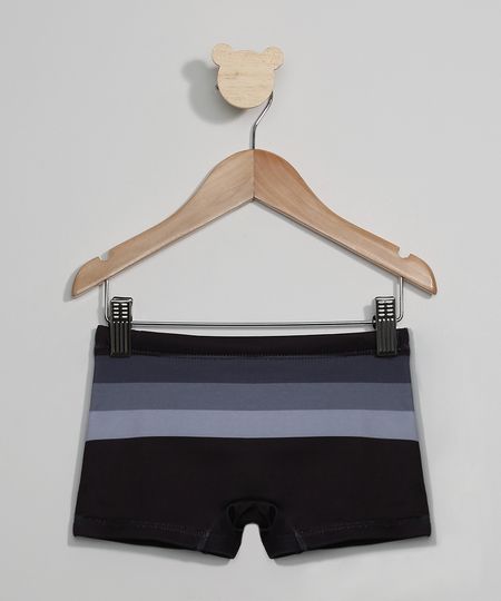 Sunga-Infantil-Boxer-com-Listras-Protecao-UV50--Preta-9973899-Preto_1