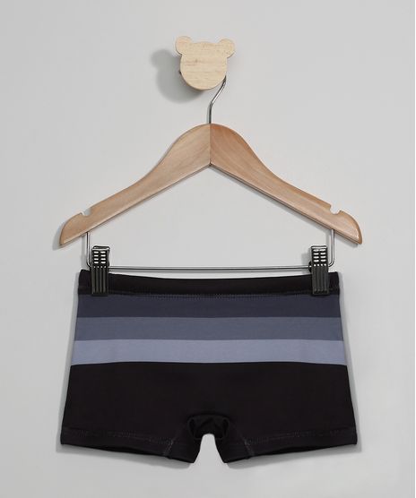 Sunga-Infantil-Boxer-com-Listras-Protecao-UV50--Preta-9973899-Preto_1