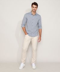Calca-de-Sarja-Masculina-Slim-com-Cinto-Bege-Claro-9911488-Bege_Claro_3