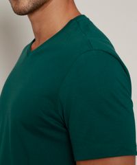 Camiseta-Masculina-Basica-Manga-Curta-Gola-V-Verde-Escuro-9965027-Verde_Escuro_2