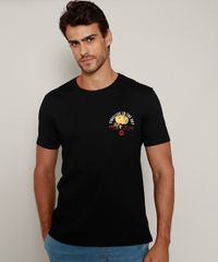Camiseta-Masculina-Flor--Fireflies-in-the-Sky--Manga-Curta-Gola-Careca-Preta-9979779-Preto_1