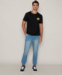 Camiseta-Masculina-Flor--Fireflies-in-the-Sky--Manga-Curta-Gola-Careca-Preta-9979779-Preto_3