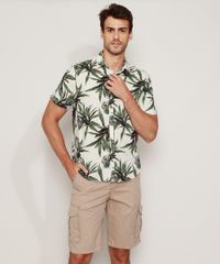 Camisa-Masculina-Tradicional-Estampada-de-Coqueiros-Manga-Curta-Off-White-9948623-Off_White_3