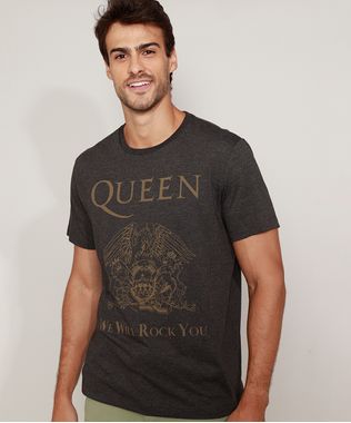Camiseta-Masculina-de-Banda-Queen-Manga-Curta-Gola-Careca-Cinza-Mescla-Escuro-9975039-Cinza_Mescla_Escuro_1