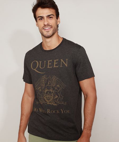 Camiseta-Masculina-de-Banda-Queen-Manga-Curta-Gola-Careca-Cinza-Mescla-Escuro-9975039-Cinza_Mescla_Escuro_1