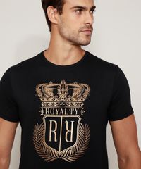 Camiseta-Masculina-Slim--Royalty--Metalizada-Manga-Curta-Gola-Careca-Preta-9968294-Preto_5