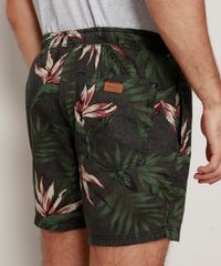 Short-de-Sarja-Masculino-Estampado-Floral-com-Cordao-e-Bolsos-Cinza-Mescla-Escuro-9970588-Cinza_Mescla_Escuro_4