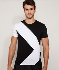 Camiseta-Masculina-Slim-com-Recorte-Geometrico-Manga-Curta-Gola-Careca-Preta-9970527-Preto_1