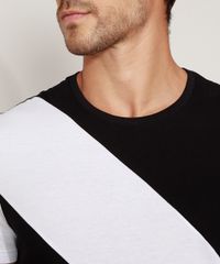 Camiseta-Masculina-Slim-com-Recorte-Geometrico-Manga-Curta-Gola-Careca-Preta-9970527-Preto_2