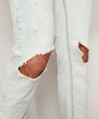 Calca-Jeans-Masculina-Skinny-Destroyed-com-Rasgos-no-Joelho-Azul-Claro-9967891-Azul_Claro_5