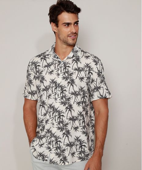 Camisa-Masculina-Tradicional-Estampada-de-Coqueiros-Manga-Curta-Branca-9969329-Branco_1
