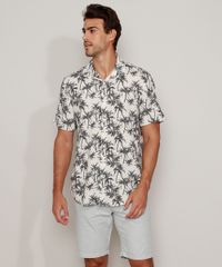 Camisa-Masculina-Tradicional-Estampada-de-Coqueiros-Manga-Curta-Branca-9969329-Branco_3