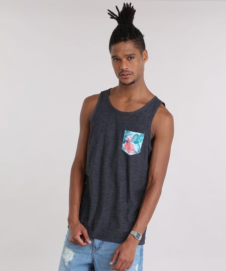 Regata-com-Bolso-Estampado-de-Flamingo-Chumbo-8970741-Chumbo_1 Regata-com-Bolso-Estampado-de-Flamingo-Chumbo-8970741-Chumbo_1