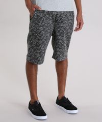 Bermuda-Reta-Estampada-Floral-Preta-8954144-Preto_1