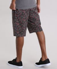 Bermuda-Reta-Estampada-Floral-Preta-8954145-Preto_2