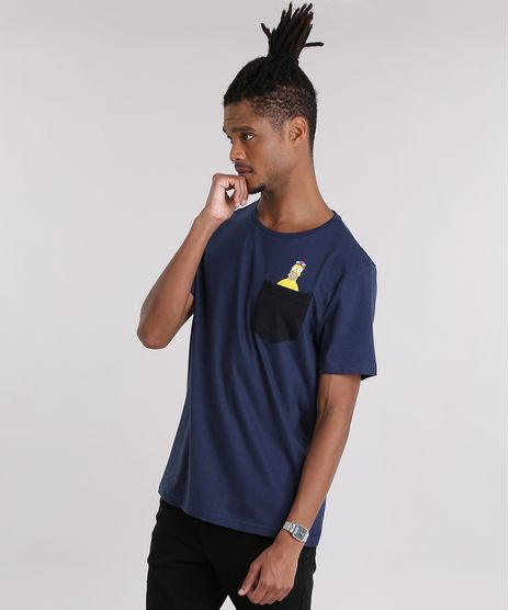 Camiseta-com-Bolso-Os-Simpsons-Azul-Marinho-9035120-Azul_Marinho_1
