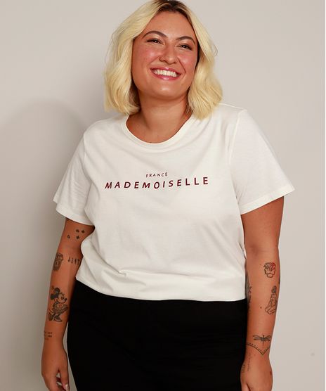 Camiseta-Feminina-Plus-Size--Mademoiselle--Manga-Curta-Off-White-9972073-Off_White_1