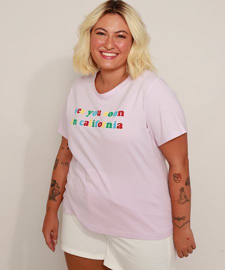 Camiseta-Feminina-Plus-Size--See-You-Soon-In-California--Manga-Curta-Lilas-9972074-Lilas_1 Camiseta-Feminina-Plus-Size--See-You-Soon-In-California--Manga-Curta-Lilas-9972074-Lilas_1
