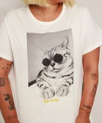 Camiseta-Feminina-Plus-Size--Lazy-Sunday--Manga-Curta-Off-White-9972078-Off_White_5