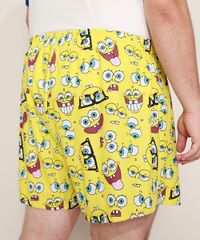 Samba-Cancao-Masculina-Plus-Size-Estampada-Bob-Esponja-Amarela-9964663-Amarelo_2