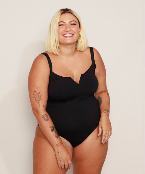 Maio-Plus-Size-Decote-V-com-Bojo-Sem-Aro-Protecao-UV50--Preto-9974532-Preto_1