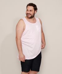 Regata-Masculina-Plus-Size-com-Bolso-Rosa-Claro-9975320-Rosa_Claro_3