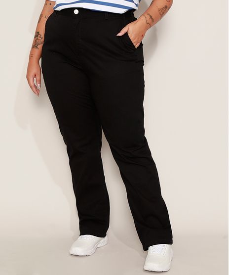 Calca-de-Sarja-Unissex-Plus-Size-Mindset-Reta-Preta-9983588-Preto_1