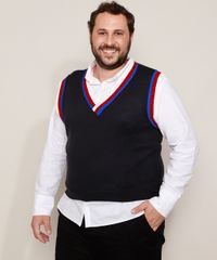 Colete-de-Trico-Unissex-Plus-Size-Mindset-Gola-V-Azul-Marinho-9983594-Azul_Marinho_2