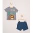 Conjunto-Infantil-de-Camiseta-Leao-Manga-Curta-Cinza-Mescla-Escuro---Short-Estampado-de-Coqueiros-Azul-Marinho-9946966-Azul_Marinho_1