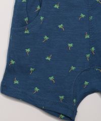 Conjunto-Infantil-de-Camiseta-Leao-Manga-Curta-Cinza-Mescla-Escuro---Short-Estampado-de-Coqueiros-Azul-Marinho-9946966-Azul_Marinho_4