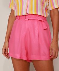 Short-Feminino-Cintura-Alta-Alfaiatado-com-Cinto-Coral-9967979-Coral_1