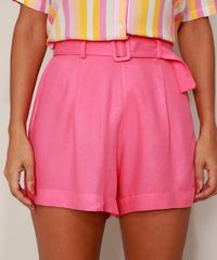 Short-Feminino-Cintura-Alta-Alfaiatado-com-Cinto-Coral-9967979-Coral_4
