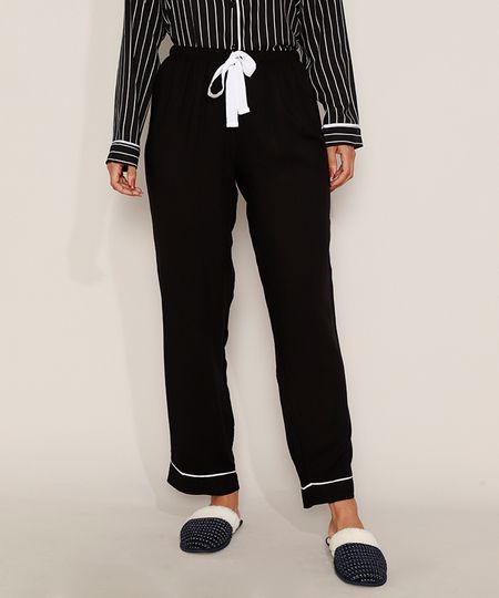 Calca-de-Pijama-Feminina-com-Vivo-Contrastante-e-Laco-Preta-9975180-Preto_1 Calca-de-Pijama-Feminina-com-Vivo-Contrastante-e-Laco-Preta-9975180-Preto_1