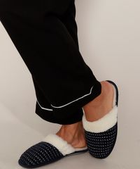 Calca-de-Pijama-Feminina-com-Vivo-Contrastante-e-Laco-Preta-9975180-Preto_4