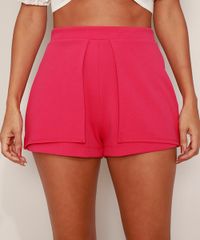 Short-Feminino-Cintura-Alta-com-Sobreposicao-Pink-9981589-Pink_1