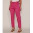 Calca-de-Sarja-Feminina-Mom-Clochard-Cintura-Super-Alta-com-Faixa-para-Amarrar-Rosa-Escuro-9982208-Rosa_Escuro_1